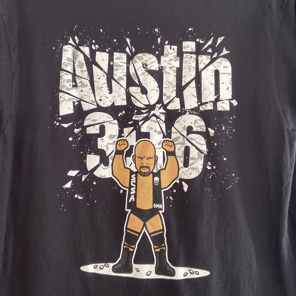 2018 WWE x NERDS Stone Cold Steve Austin 100% Cotton T-Shirt. - Picture 2 of 4